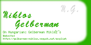 miklos gelberman business card